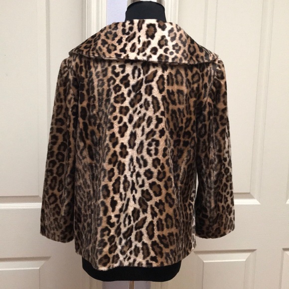 Chico’s short Coat ,Jacket,Size 0,swing, Cheetah - Picture 5 of 9